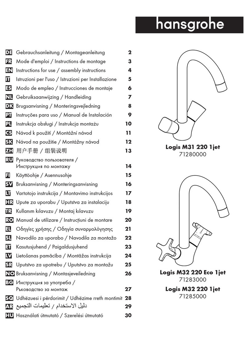 Hans Grohe Logis M31 220 1jet 71280000 Instructions for use/assembly instructions Hans Grohe Logis M31 220 1jet 71280000 Instructions for use/assembly instructions