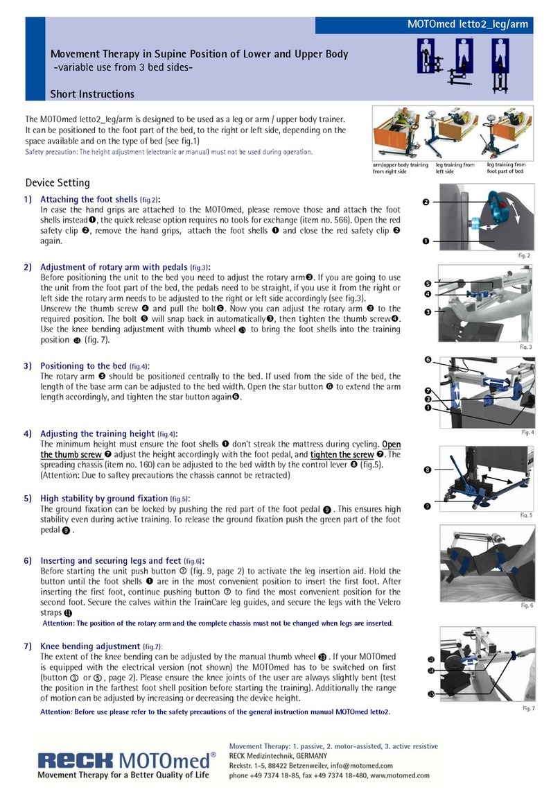 RECK MOTOmed letto2_leg/arm Short instructions