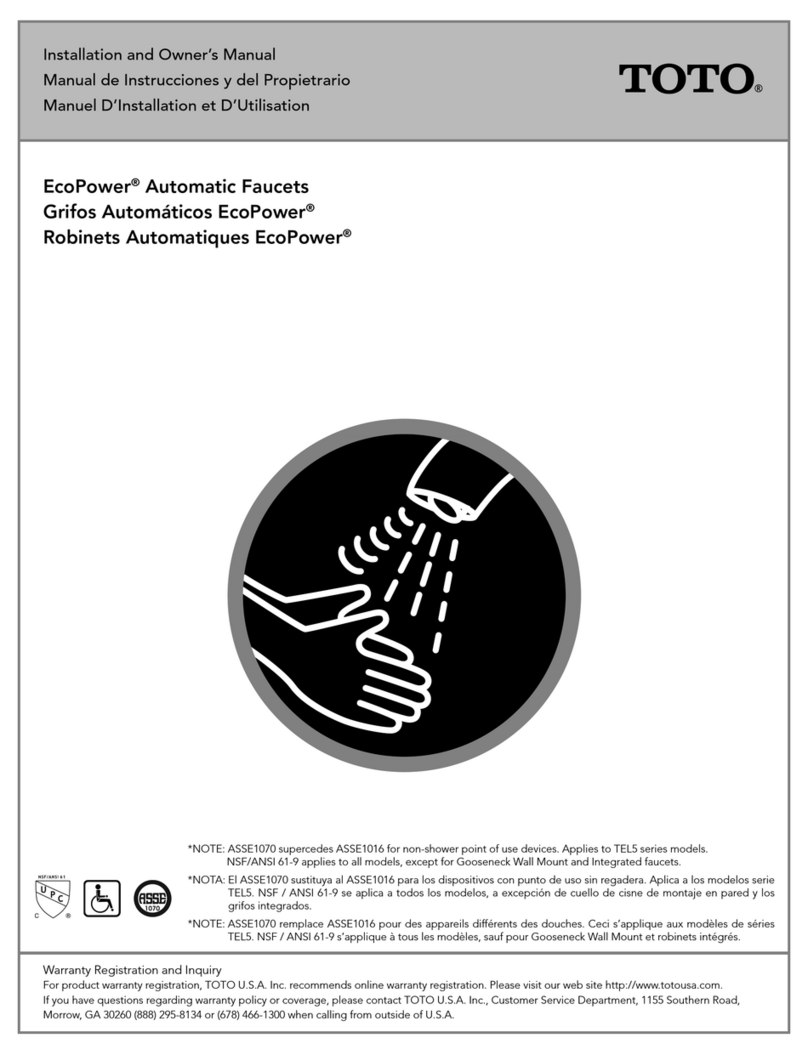 Toto EcoPower Standard Installation instructions
