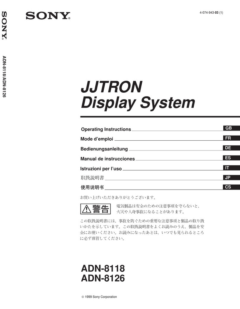 Sony JJTRON ADN-8118 User manual Sony JJTRON ADN-8118 User manual