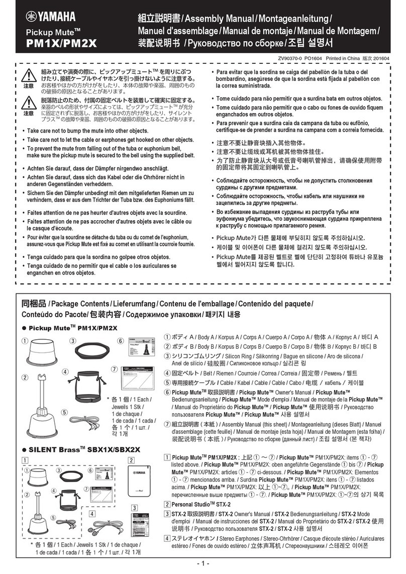 Yamaha Pickup Mute PM1X User manual