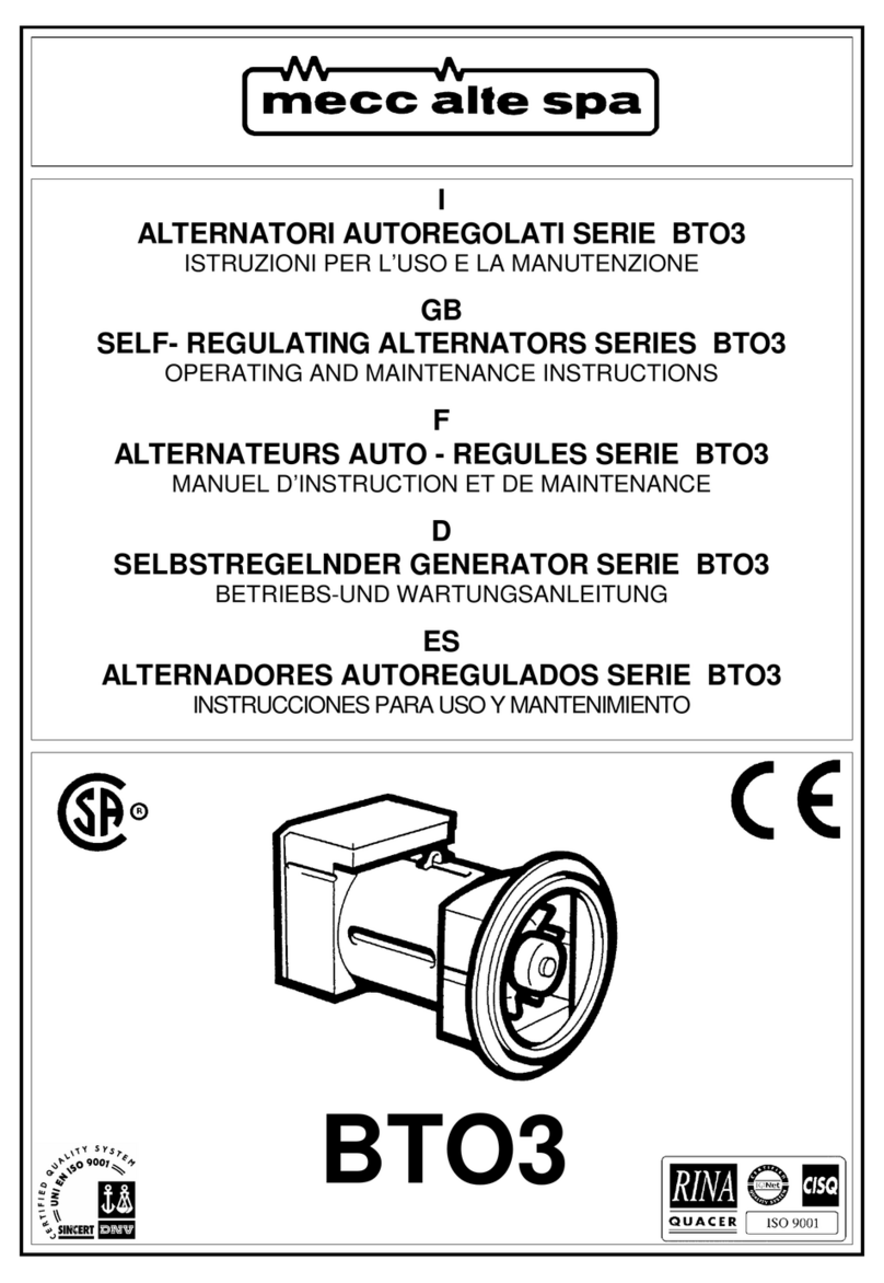 Mecc Alte spa BTO3 Series Manual