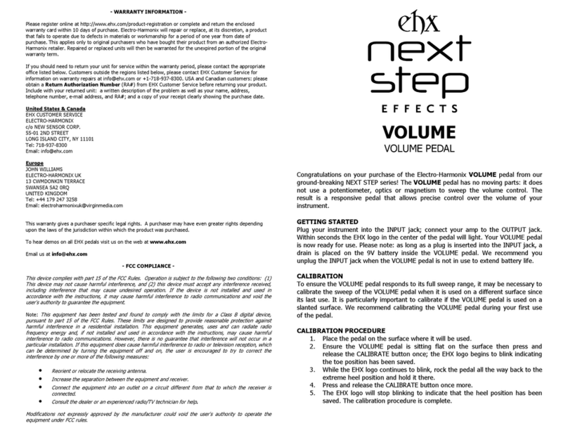 Electro-Harmonix NEXT STEP Series User manual