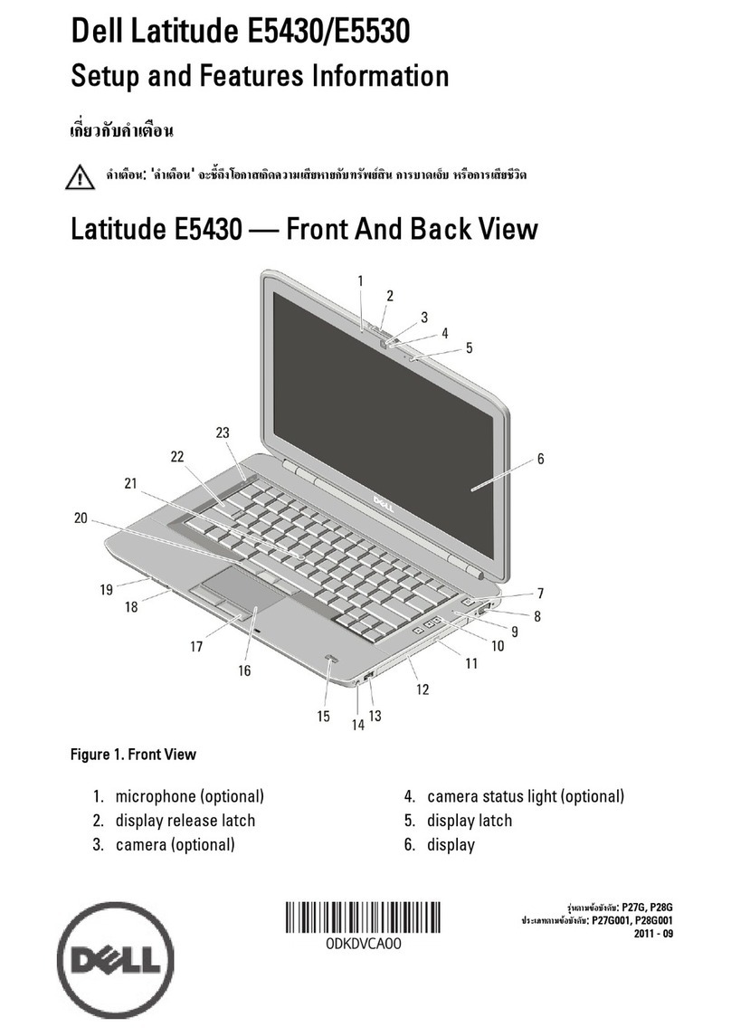 Dell Latitude E5430 Setup and features information