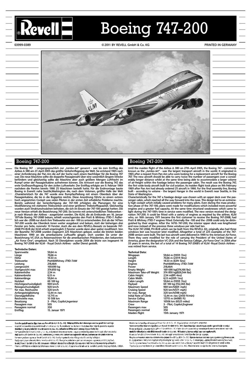 REVELL 03999 User manual REVELL 03999 User manual