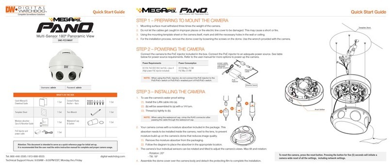 Digital Watchdog MegaPix Pano DWC-PZ21M69T User manual