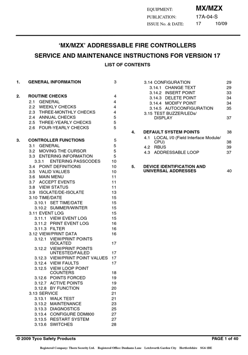 Tyco MX Series Installation and user guide