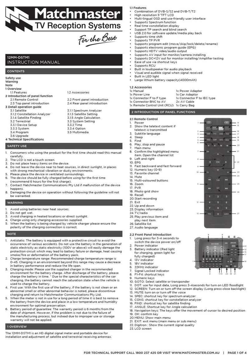 Matchmaster 12MM-DSTM1 instruction manual