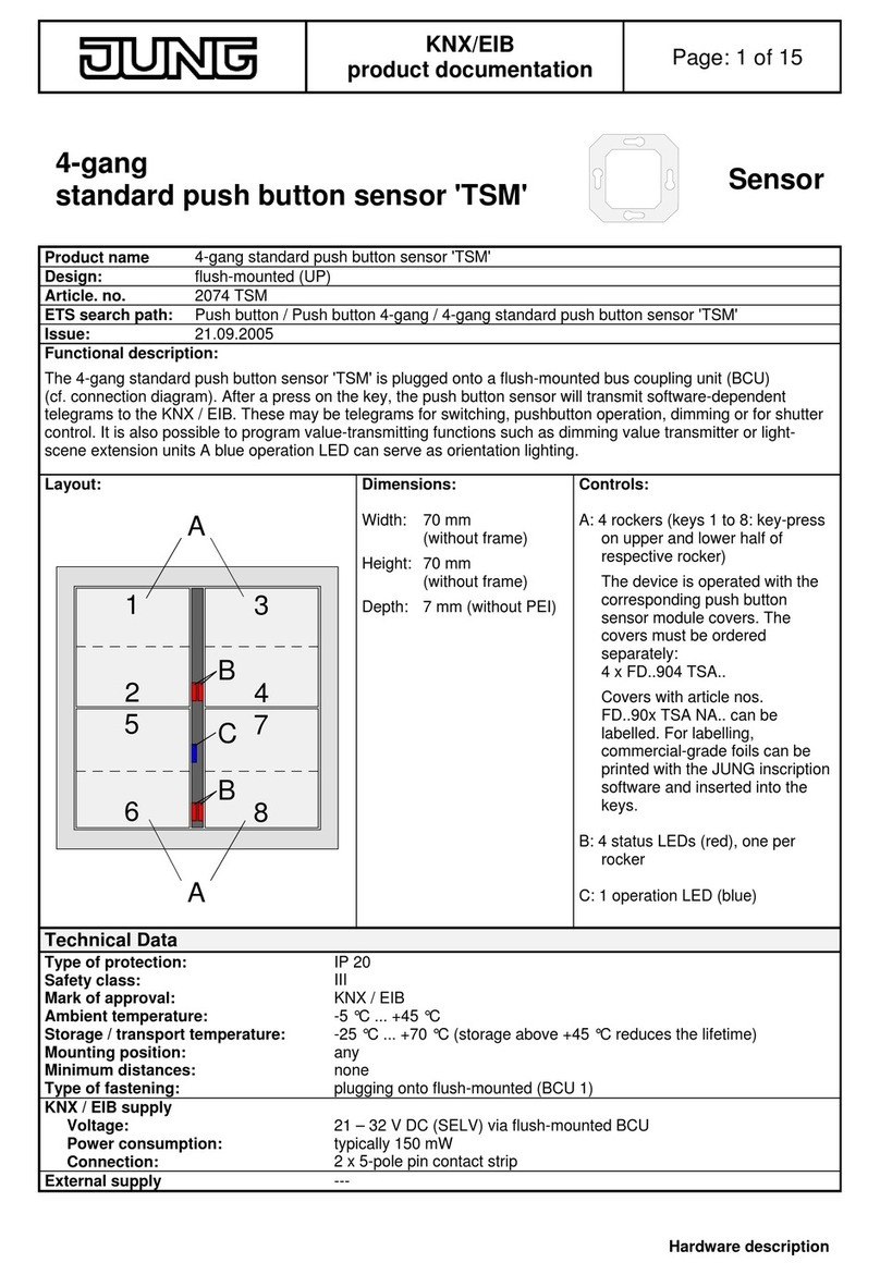 Jung 2074 TSM product manual