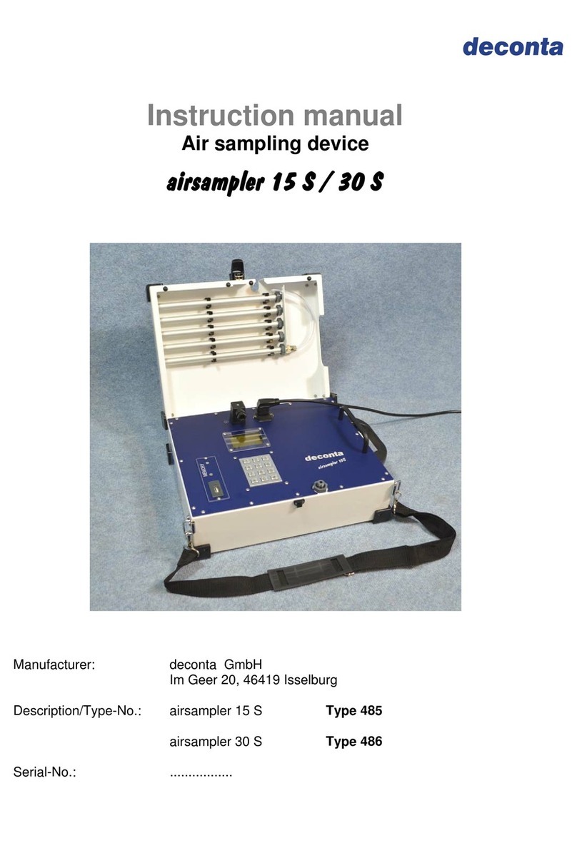 deconta airsampler 15 S instruction manual