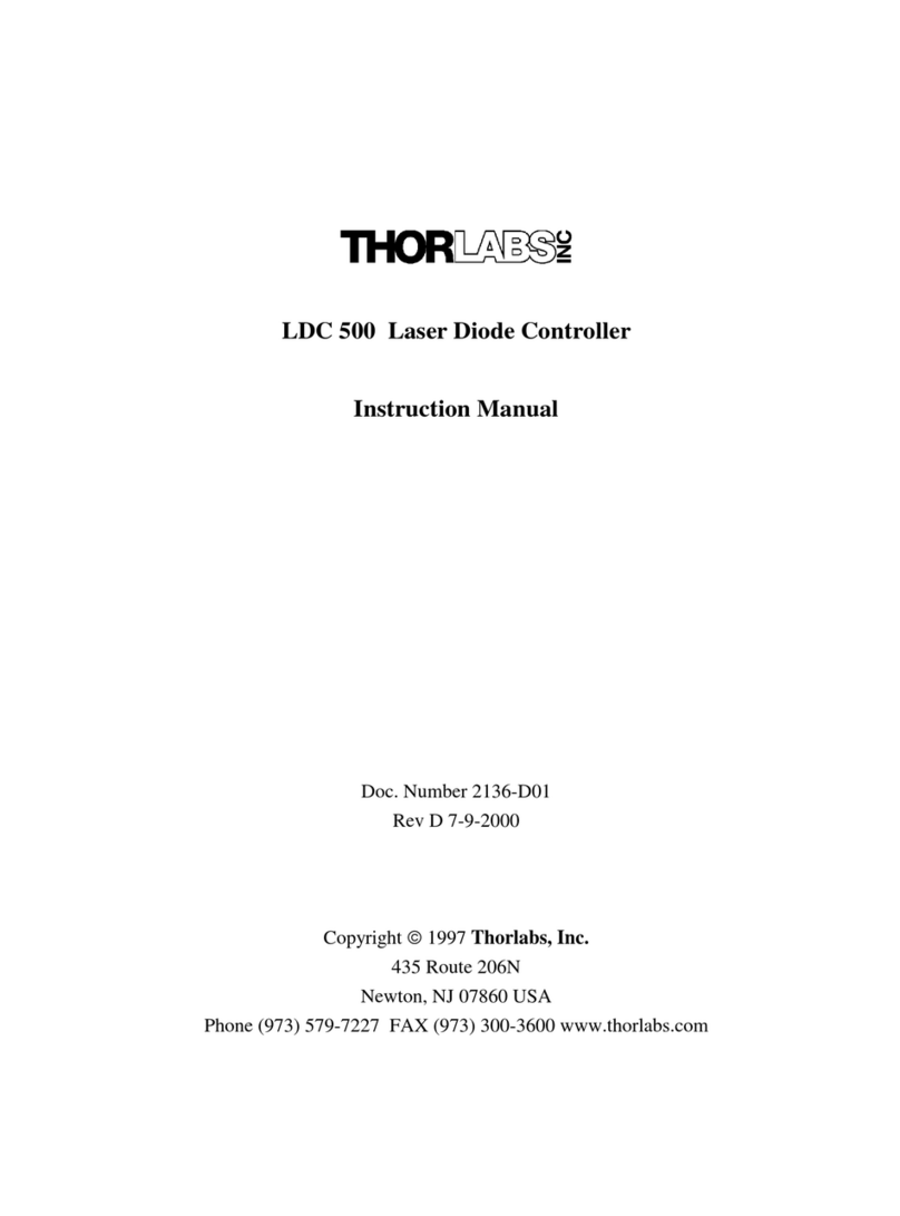THORLABS LDC 500 User manual