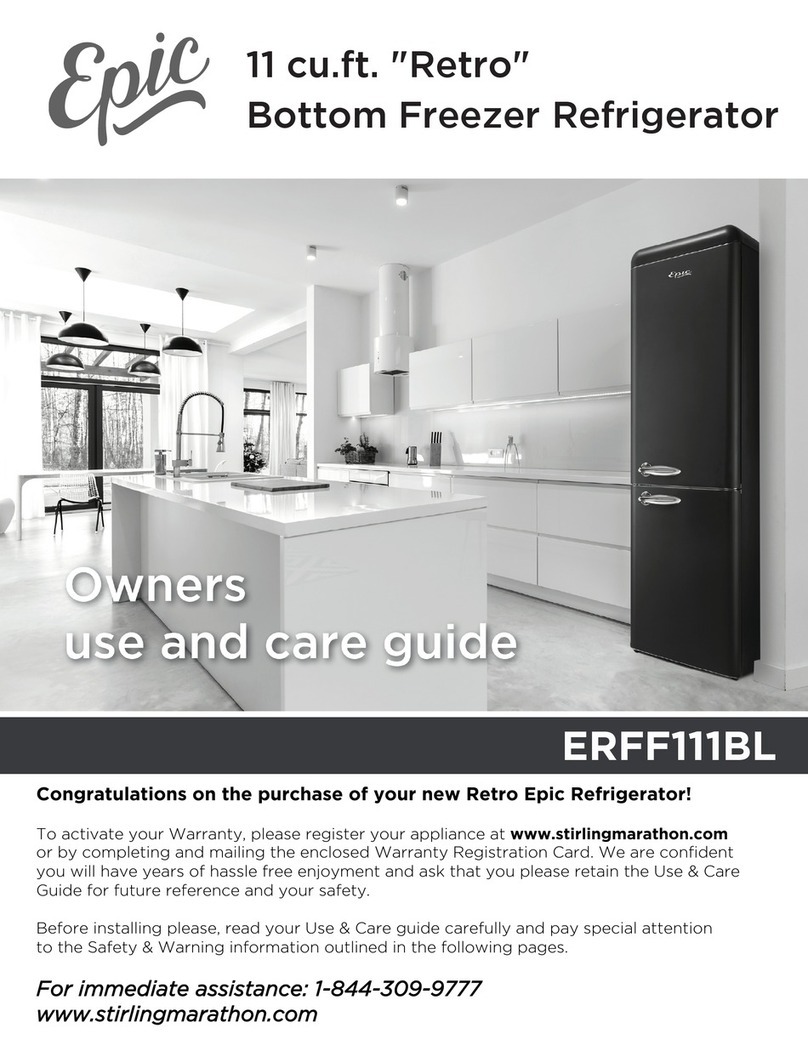 Epic ERFF111BL Owner's use & care manual