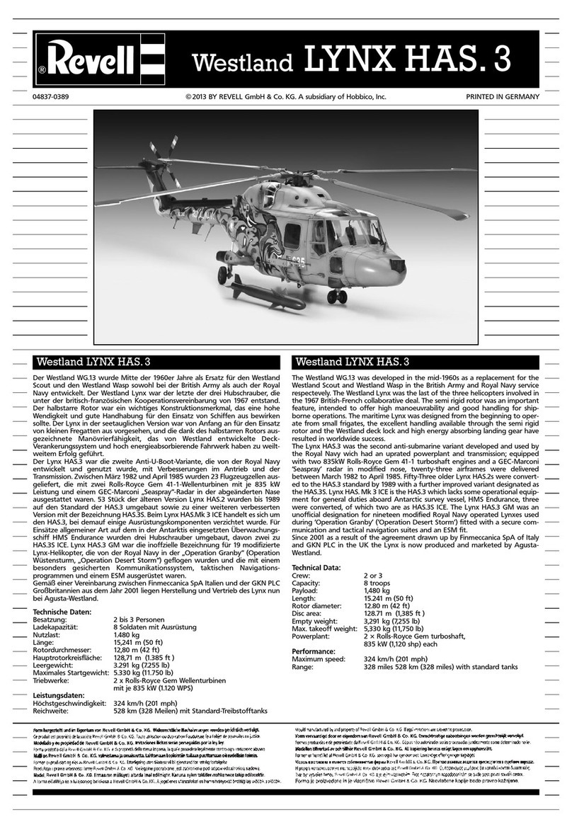 REVELL 04837 User manual