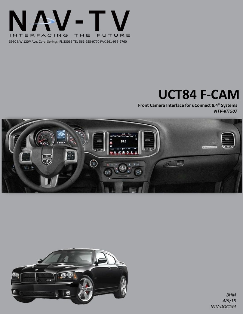 Nav TV UCT84 F-CAM User manual