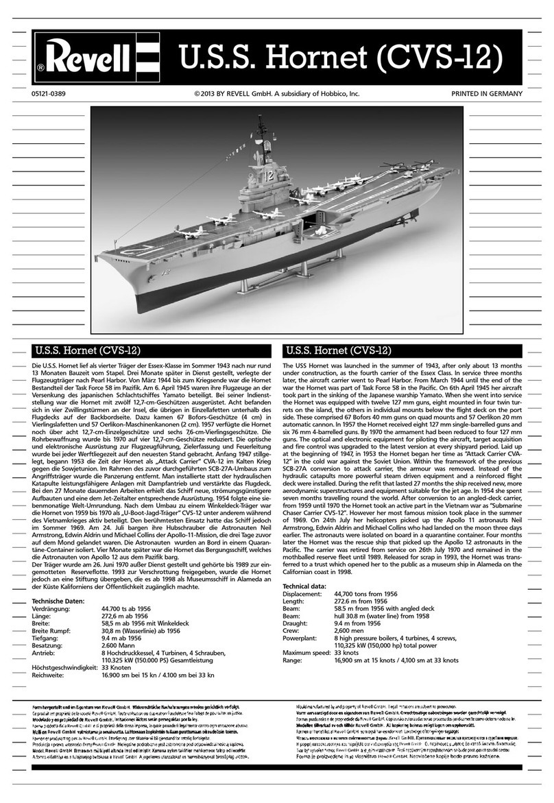 REVELL 05121 User manual