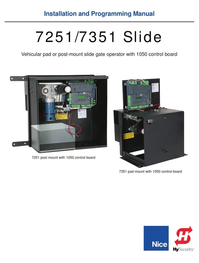 HySecurity Nice 7251 Slide Assembly instructions