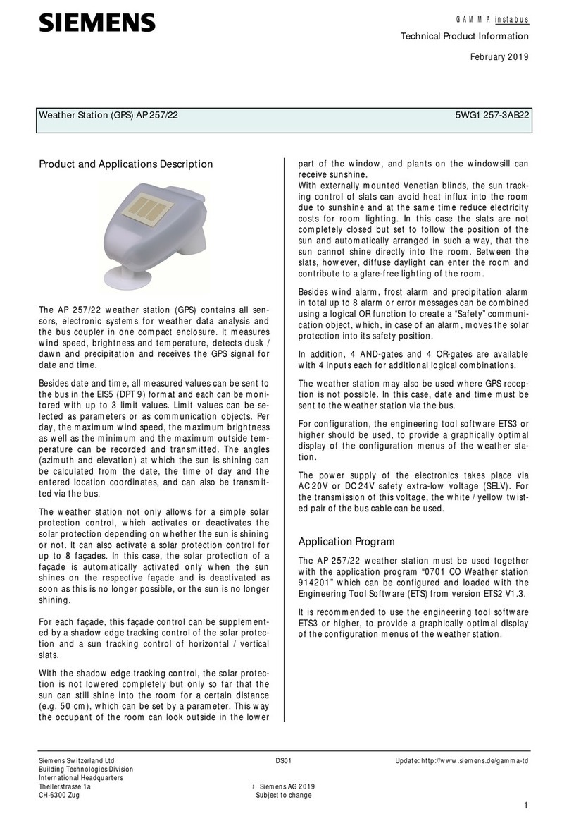 Siemens AP 257/22 Technical product information Siemens AP 257/22 Technical product information