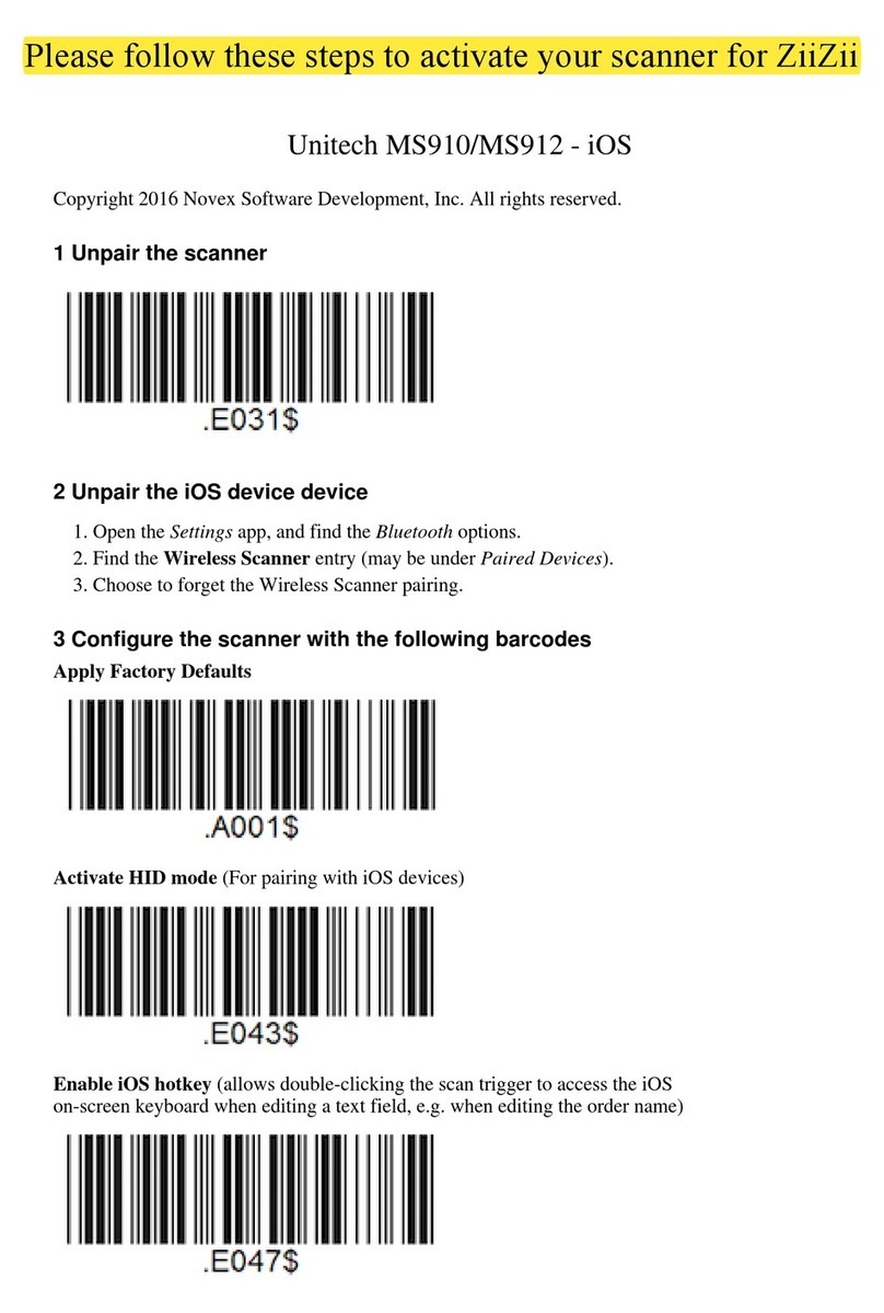 Unitech MS910 User manual Unitech MS910 User manual