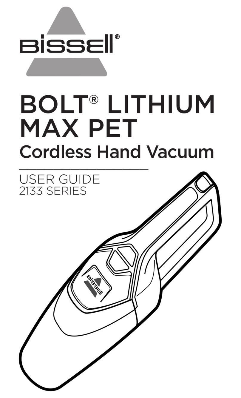 Bissell BOLT LITHIUM MAX PET 2133 Series User manual Bissell BOLT LITHIUM MAX PET 2133 Series User manual