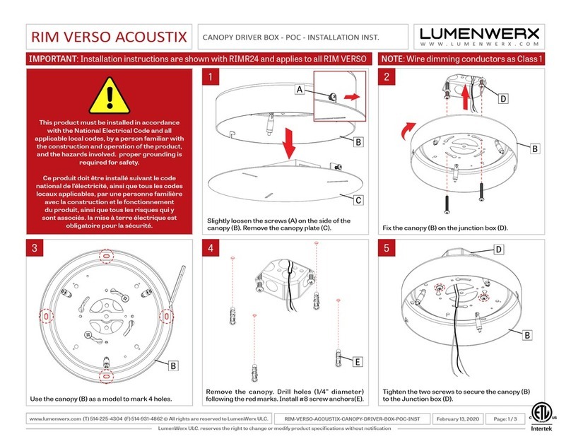 LUMENWERX RIM VERSO ACOUSTIX installation instructions