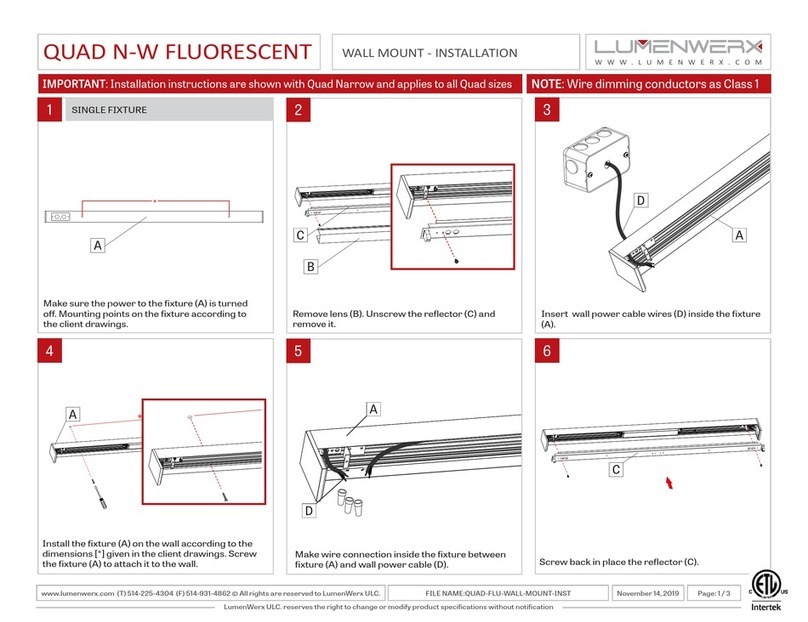 LUMENWERX QUAD N-W FLUORESCENT User manual