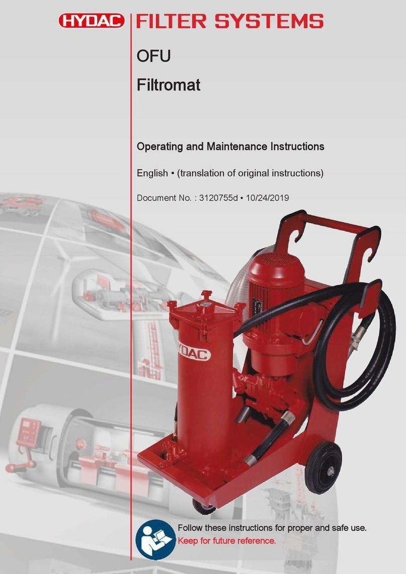 HYDAC FILTER SYSTEMS OFU Filtromat Operating and maintenance instructions