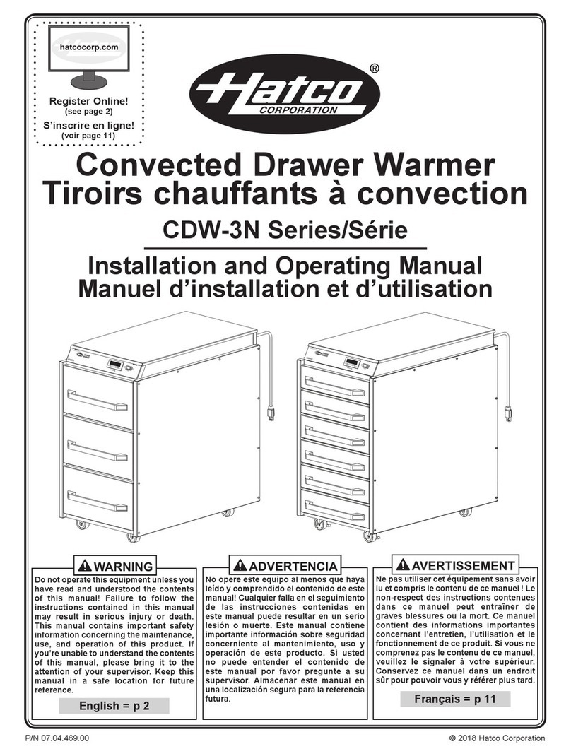 Hatco CDW-3N Series User manual