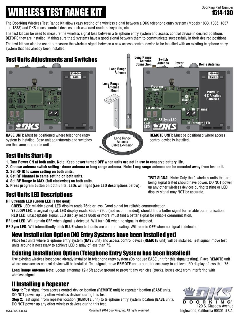 DoorKing 1514-130 User manual