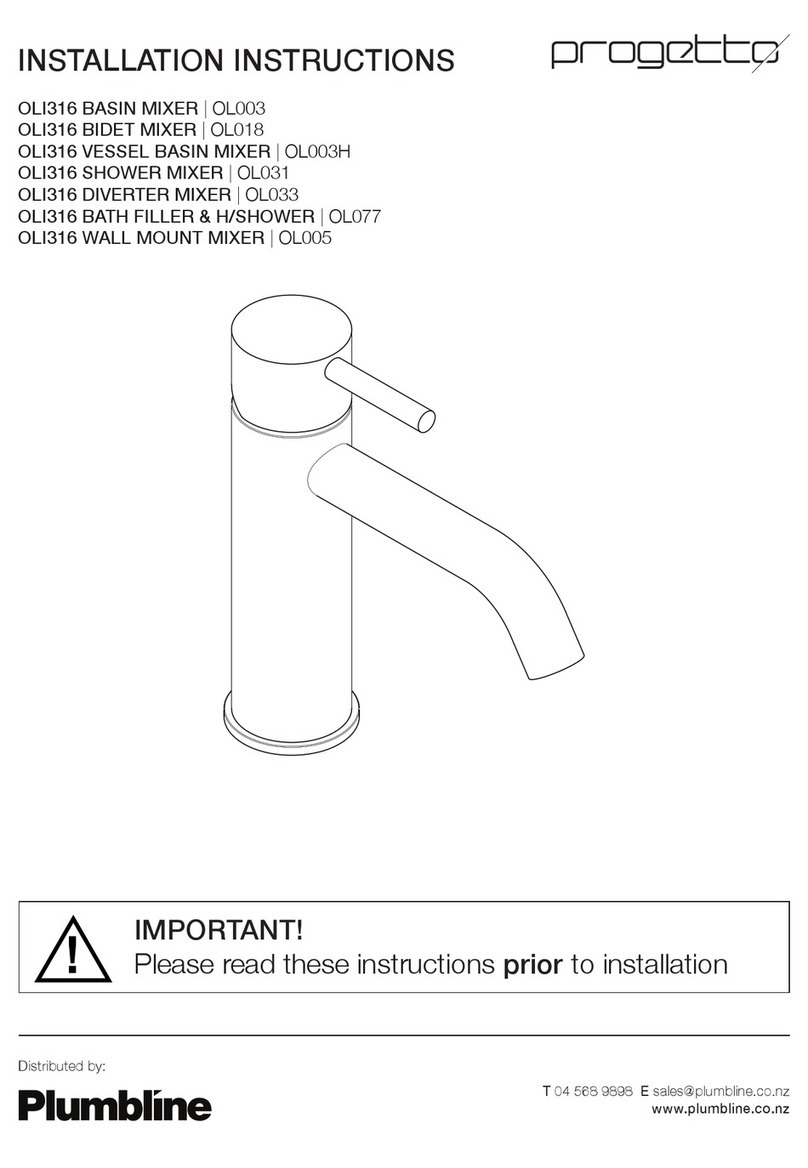 Plumbline Progetto OLI316 installation instructions