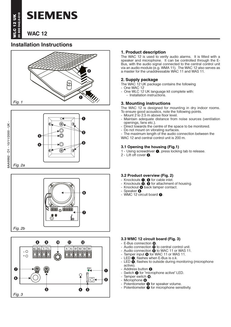 Siemens WAC 12 User manual Siemens WAC 12 User manual
