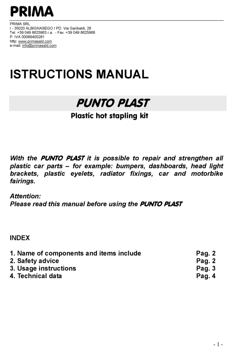 Prima PUNTO PLAST instruction manual