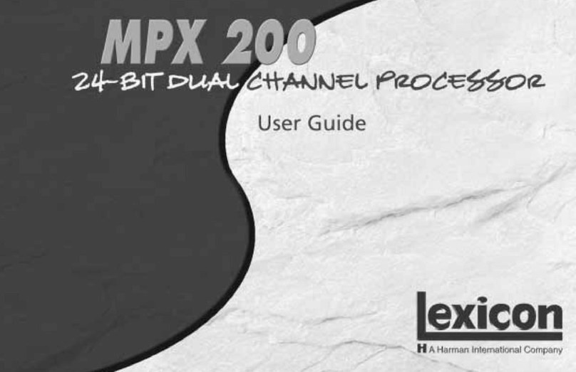 Harman Lexicon MPX 200 user guide