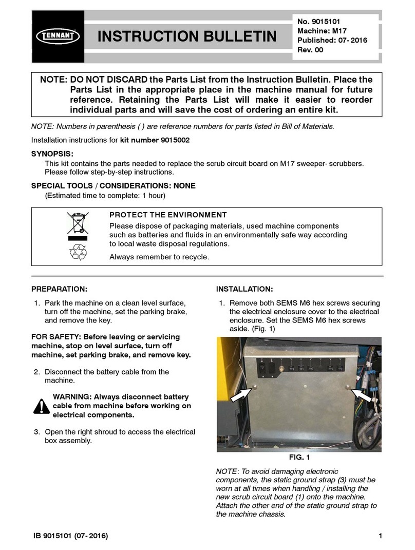 Tennant M17 Series Instruction bulletin