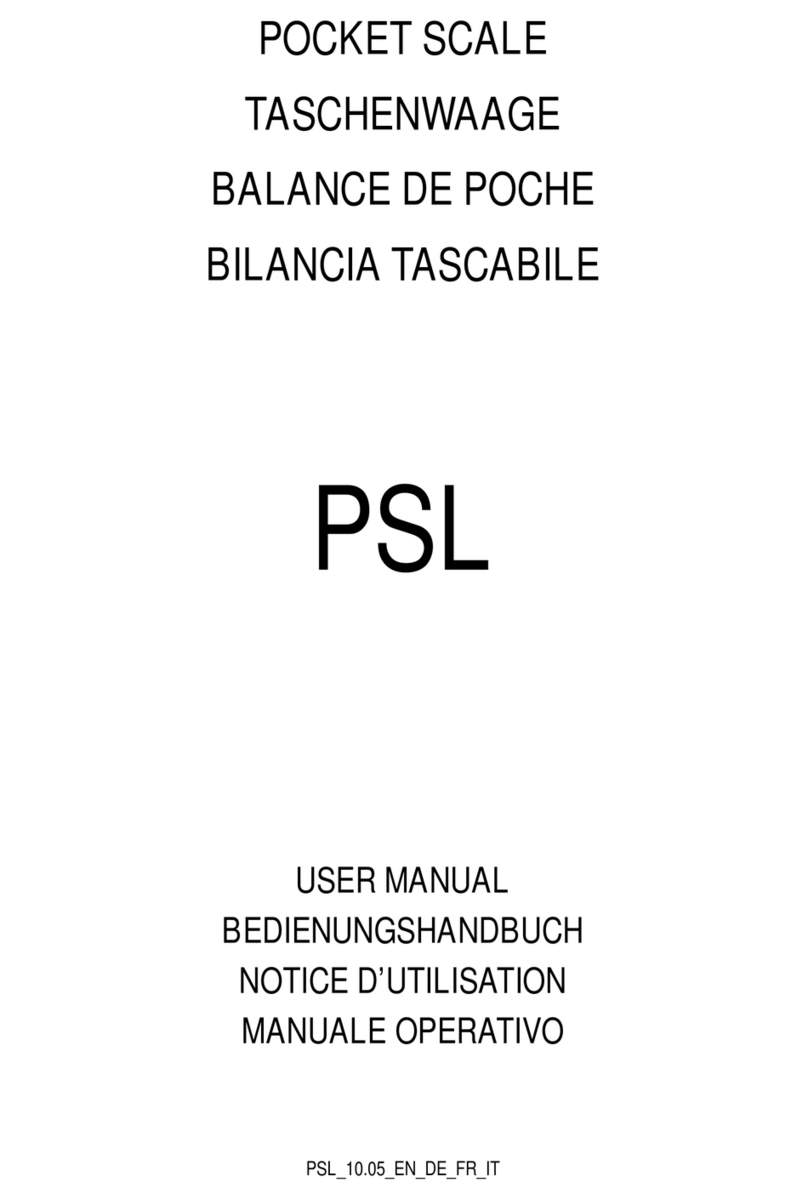 Scale House PSL Series User manual Scale House PSL Series User manual