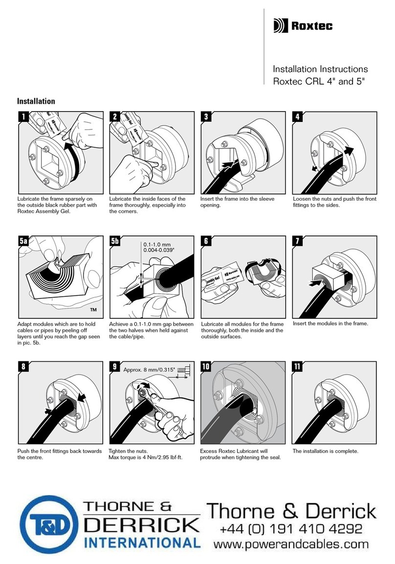 Thorne & Derrick Roxtec CRL 4" installation instructions Thorne & Derrick Roxtec CRL 4" installation instructions