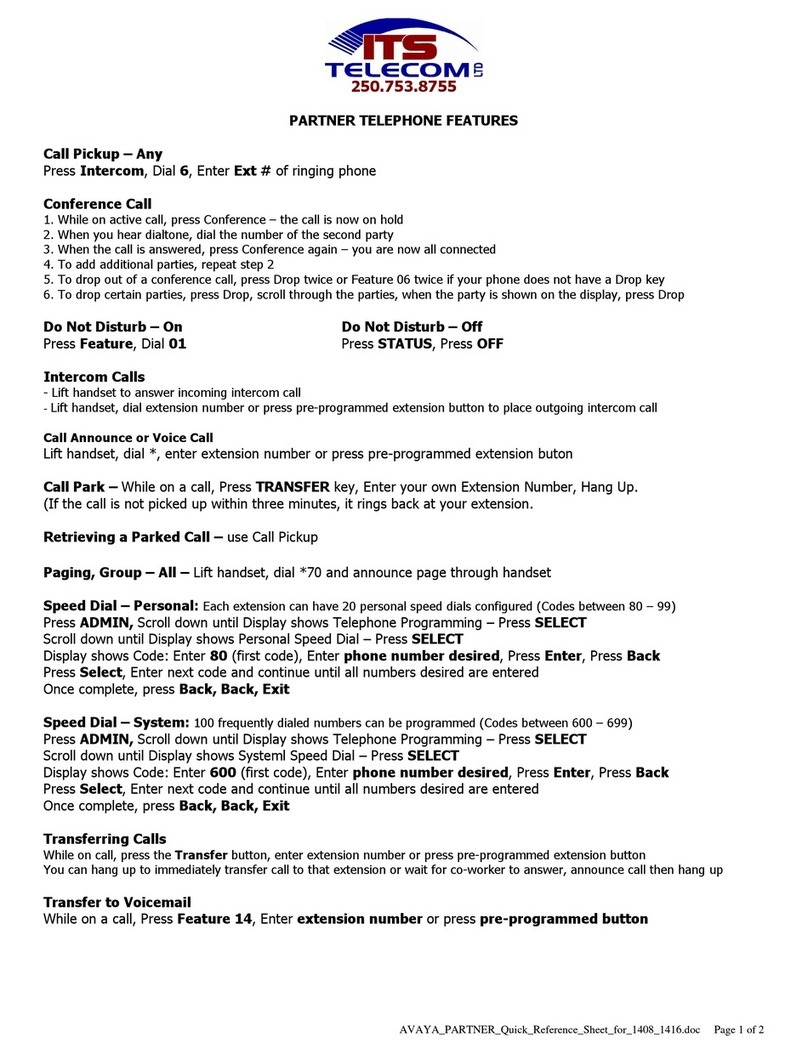 Avaya 1408 User manual