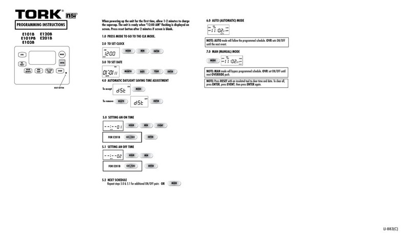 NSI Tork E101B Installation manual
