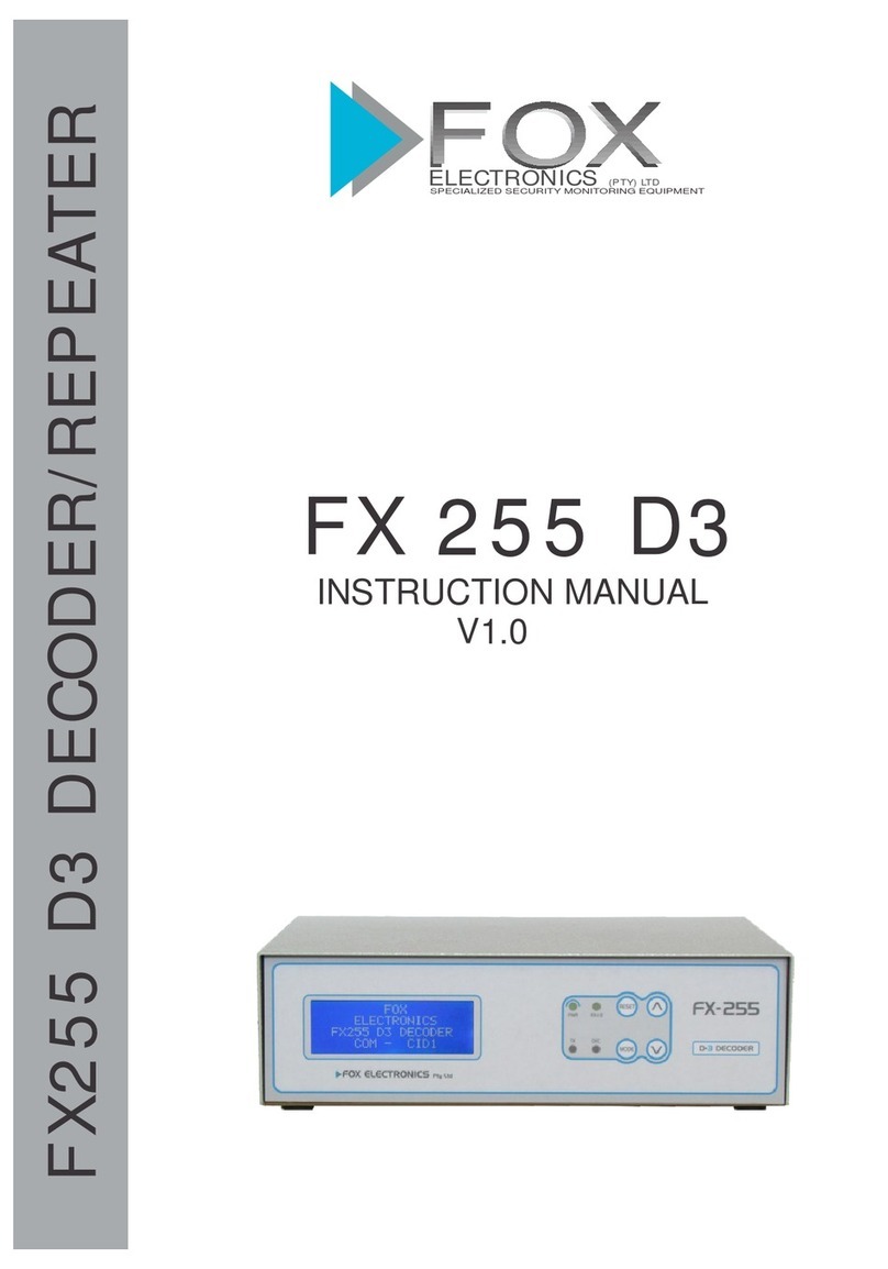 Fox Electronics FX255 D3 instruction manual