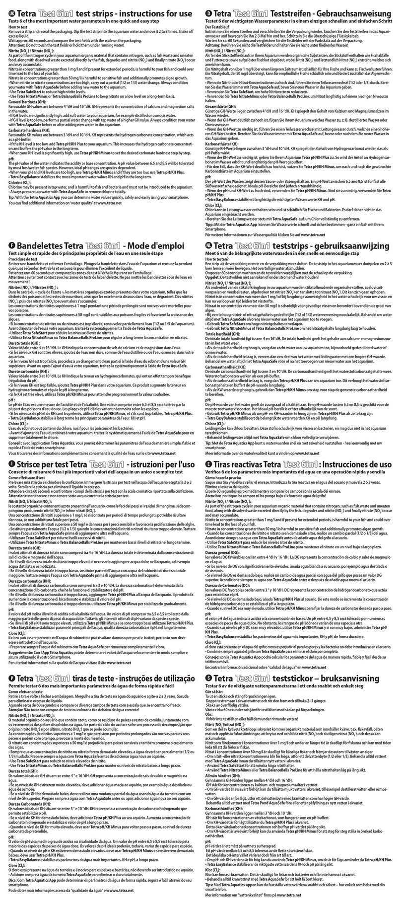 Tetra Test 6in1 User manual