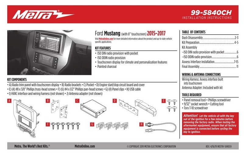 Metra Electronics 99-5840CH installation instructions