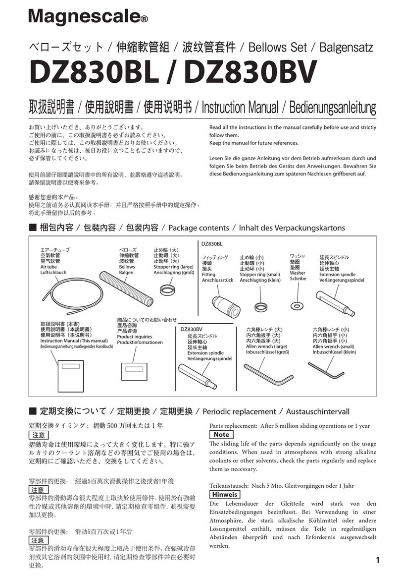 Magnescale DZ830BL instruction manual