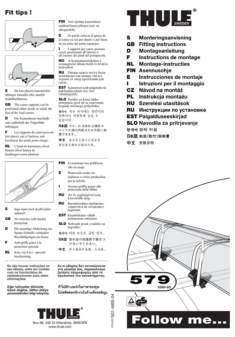 Thule 579 Fitting instructions
