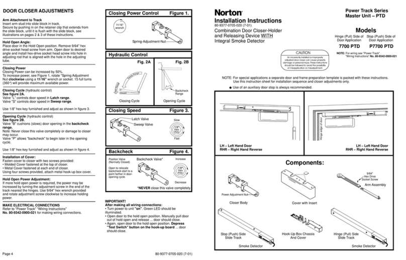 Norton Power Track Master Unit PTD Series installation instructions