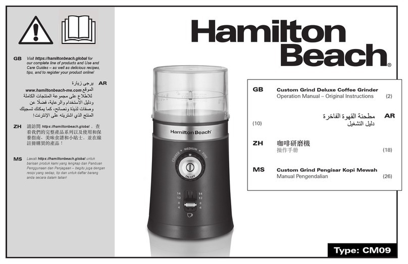 Hamilton Beach CM09 User manual