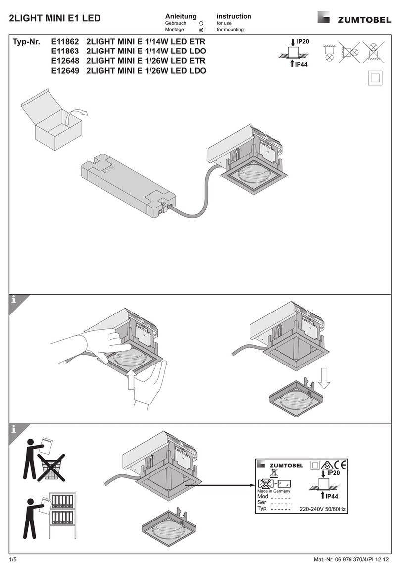 Zumtobel 2LIGHT MINI E1 Series Instructions for use