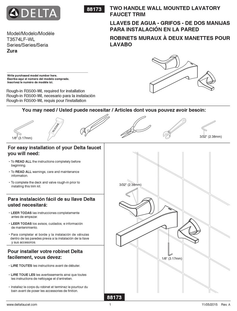 Delta Zura T3574LF-WL Series quick start guide