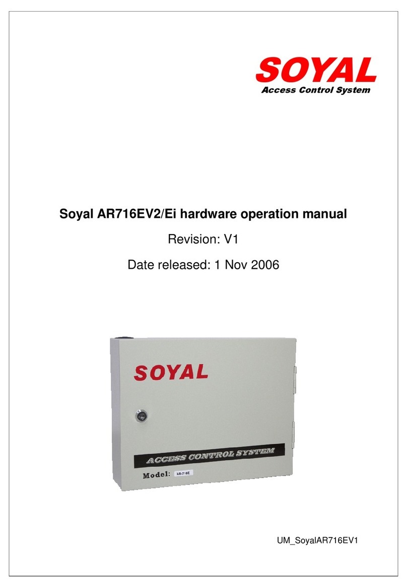 Soyal AR716EV2/Ei Hardware operation manual Soyal AR716EV2/Ei Hardware operation manual