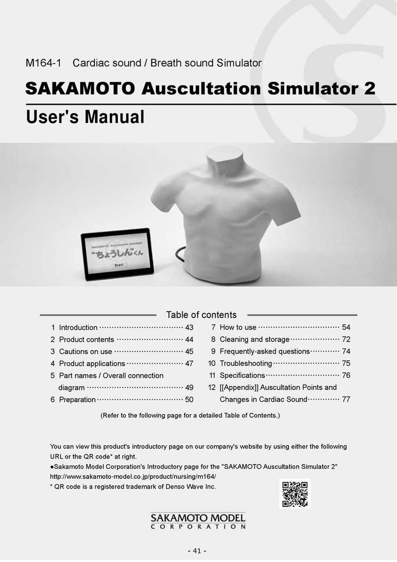Sakamoto Auscultation Simulator 2 M164-1 user manual