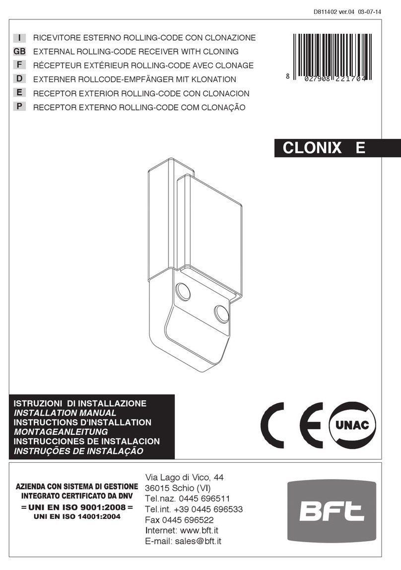 BFT CLONIX E Series User manual