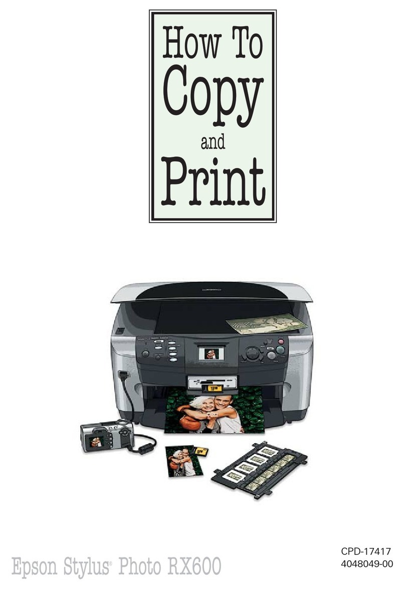 Epson Stylus Photo RX600 User manual